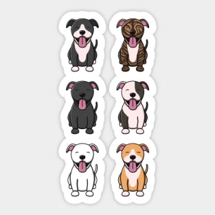 Cute Pitbull Pack Sticker